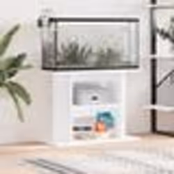 vidaXL Support pour aquarium blanc 80x35x60 cm bois dingénierie 833575
