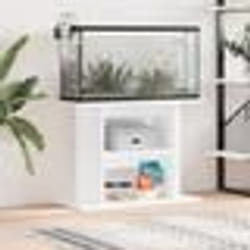 vidaXL Support pour aquarium blanc 80x35x60 cm bois dingénierie 833575