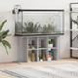 vidaXL Support pour aquarium gris béton 120x40x60 cm bois dingénierie 833595