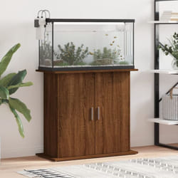 vidaXL Support pour aquarium chêne marron 81x36x73cm bois d'ingénierie