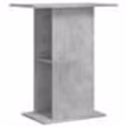 vidaXL Support daquarium gris béton 605x36x725 cm bois dingénierie 833643