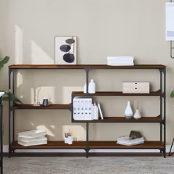 Ajoutez une touche d'élégance à votre entrée, salon ou couloir avec cette table console élégante. Matériau durable : le bois ...