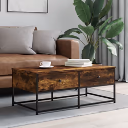 Ajoutez une touche d'élégance à votre salon avec cette élégante table basse. Matériau robuste : le bois d'ingénierie est d'un ...