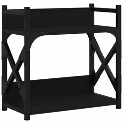 vidaXL Support d'imprimante 2 niveaux noir 40x20x40 cm