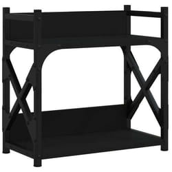 vidaXL Support d'imprimante 2 niveaux noir 40x20x40 cm