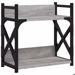 vidaXL Support d'imprimante à 2 niveaux Sonoma gris 40x20x40 cm
