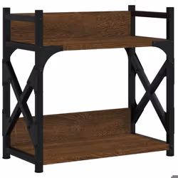 vidaXL Support d'imprimante à 2 niveaux chêne marron 40x20x40 cm