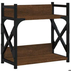vidaXL Support d'imprimante à 2 niveaux chêne marron 40x20x40 cm