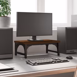 vidaXL Support de moniteur chêne marron 37x23x14 cm bois d'ingénierie
