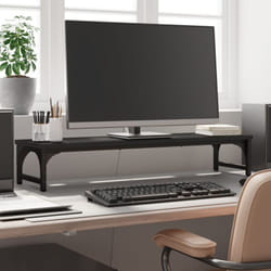 Vidaxl - Support de moniteur noir 85x23x15,5 cm bois d'ingénierie