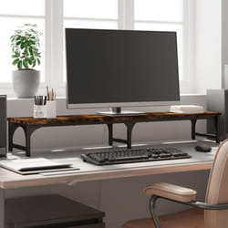 Vidaxl - Support de moniteur chêne fumé 105x23x15,5 cm bois d'ingénierie