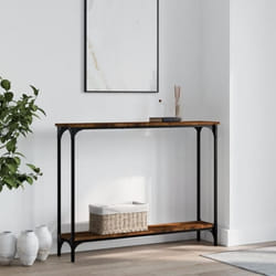 vidaXL Table console chêne fumé 100x225x75 cm bois dingénierie 834017