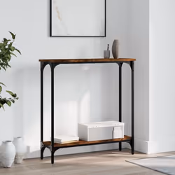 Ajoutez une touche d'élégance à votre entrée, salon ou couloir avec cette table console élégante. Matériau durable : le bois  ...