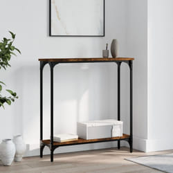 Vidaxl - Table console chêne fumé 75x22,5x75 cm bois d'ingénierie