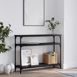 Ajoutez une touche d'élégance à votre entrée, salon ou couloir avec cette table console élégante. Matériau durable : le bois  ...