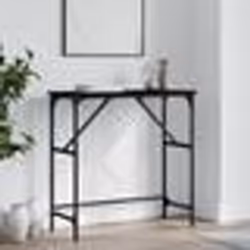vidaXL Table console noir 75x32x75 cm bois d'ingénierie