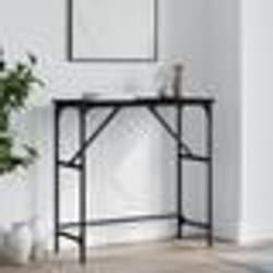 vidaXL Table console noir 75x32x75 cm bois d'ingénierie