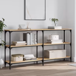Ajoutez une touche d'élégance à votre entrée, salon ou couloir avec cette table console élégante. Matériau durable : le bois ...