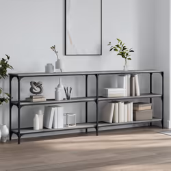 Ajoutez une touche d'élégance à votre entrée, salon ou couloir avec cette table console élégante. Matériau durable : le bois  ...