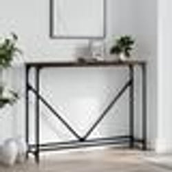 vidaXL Table console chêne fumé 102x22,5x75 cm bois d'ingénierie