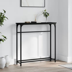 Vidaxl - Table console noir 75x19,5x75 cm bois d'ingénierie