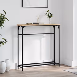 Description générale Ajoutez une touche d'élégance à votre entrée, salon ou couloir avec cette table console élégante, fabriq ...