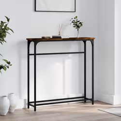 Ajoutez une touche d'élégance à votre entrée, salon ou couloir avec cette table console élégante. Matériau durable : le bois ...