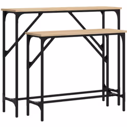 Ajoutez une touche d'élégance à votre entrée, salon ou couloir avec ces tables console élégantes. Matériau durable : le bois  ...
