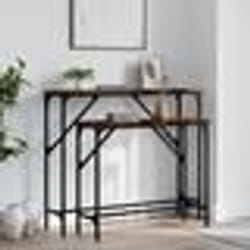 vidaXL Tables console 2 pcs chêne fumé bois d'ingénierie