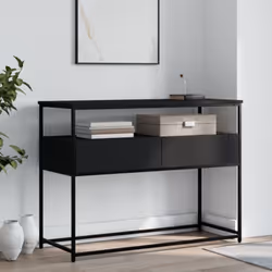 Ajoutez une touche d'élégance à votre entrée, salon ou couloir avec cette table console élégante. Matériau durable : le bois ...