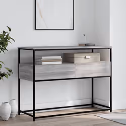Ajoutez une touche d'élégance à votre entrée, salon ou couloir avec cette table console élégante. Matériau durable : le bois  ...