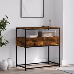 Ajoutez une touche d'élégance à votre entrée, salon ou couloir avec cette table console élégante. Matériau durable : le bois ...