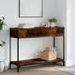 vidaXL Table console chêne fumé 100x34,5x75 cm bois d'ingénierie