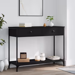 Ajoutez une touche d'élégance à votre entrée, salon ou couloir avec cette table console élégante. Matériau durable : le bois  ...