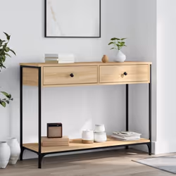 vidaXL Table console chêne sonoma 100x34,5x75 cm bois d'ingénierie
