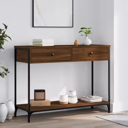 Ajoutez une touche d'élégance à votre entrée, salon ou couloir avec cette table console élégante. Matériau durable : le bois ...