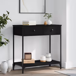 Ajoutez une touche d'élégance à votre entrée, salon ou couloir avec cette table console élégante. Matériau durable : le bois  ...