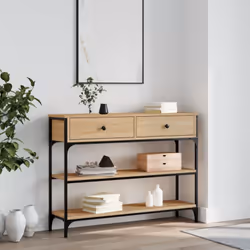 Ajoutez une touche d'élégance à votre entrée, salon ou couloir avec cette table console élégante. Matériau durable : le bois  ...