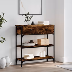 Ajoutez une touche d'élégance à votre entrée, salon ou couloir avec cette table console élégante. Matériau durable : le bois  ...