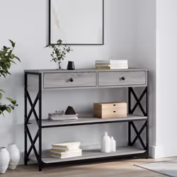 Ajoutez une touche d'élégance à votre entrée, salon ou couloir avec cette table console élégante. Matériau durable : le bois  ...
