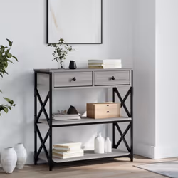 Ajoutez une touche d'élégance à votre entrée, salon ou couloir avec cette table console élégante. Matériau durable : le bois ...