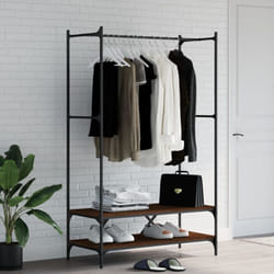 Vidaxl - Porte-vêtements avec étagères chêne marron bois d'ingénierie
