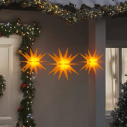 vidaXL Lumières de Noël LED pliables 3 pcs
