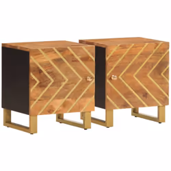 Ces tables de chevet au design élégant sont un supplément intemporel à votre décoration intérieure. Bois de manguier massif : ...