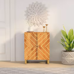 Cette armoire latérale, au look intemporel, est conçu pour être un excellent complément à votre intérieur. Bois de manguier m ...