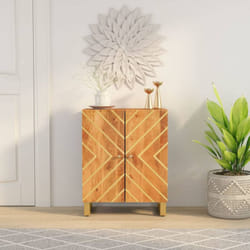 Vidaxl - Armoire latérale marron et noir 60x33,5x75 cm bois de manguier