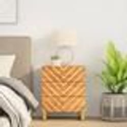 vidaXL Table de chevet marron et noir 50x33x60 cm bois manguier solide