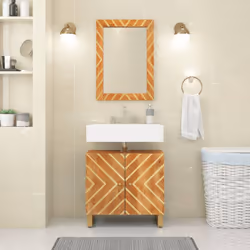 Ce meuble de lavabo de salle de bain est destiné à être un excellent supplément à votre salle de bain, lui donnant une appare ...