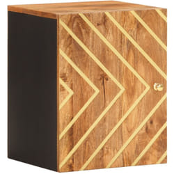 Vidaxl - Armoire murale de bain marron et noir bois massif de manguier
