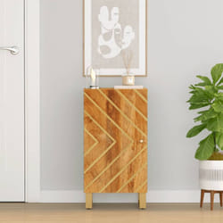 Armoire latérale marron et noir 40x33,5x75 cm bois de manguier Vidaxl